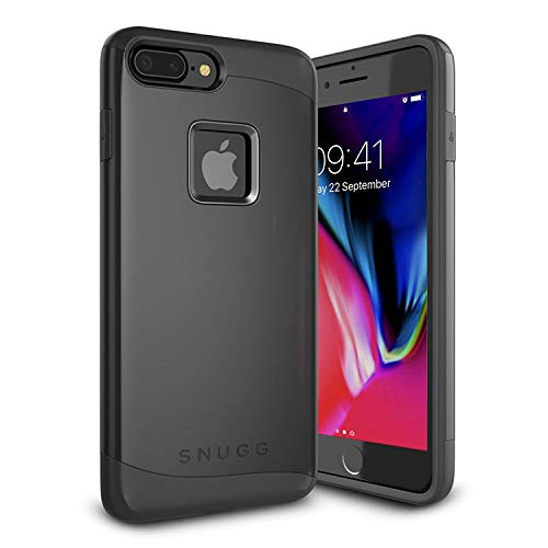 iPhone 7 Plus Case, Snugg Apple iPhone 7 Plus Dual Layer Slim Cover [Infinity Series] Protective Bumper Shell Skin – Black