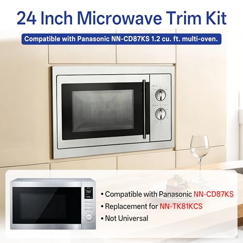 Orvexa NN-TK81KCS 24 Inch Microwave Trim Kit Compatible with Panasonic NN-CD87KS HomeCHEF 4-in-1 Multi-Oven, Stainless Steel Built-in Microwave Filler Kit by Orvexa - Image 3