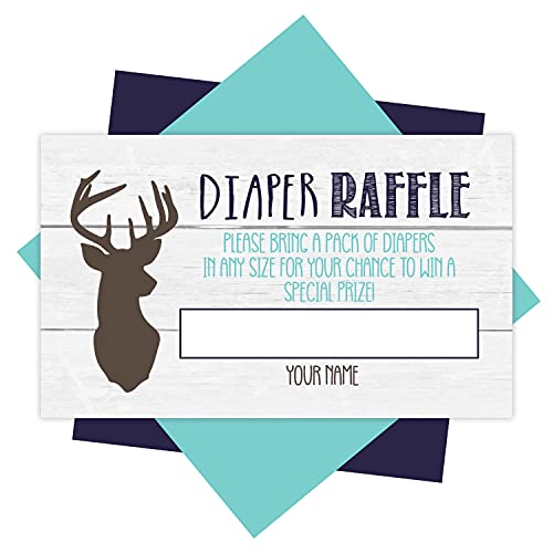 25 Diaper Raffle Tickets for Baby Shower