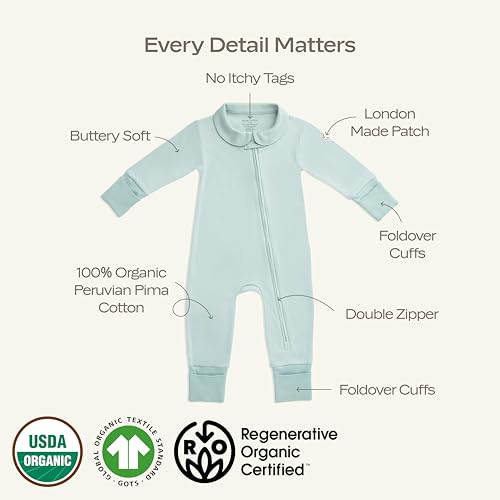 MON CHOU Convertible Footie Pajamas - Soft Organic Cotton Baby Pajamas - 100% Pima Cotton PJ’s & Luxury Newborn Sleepers2
