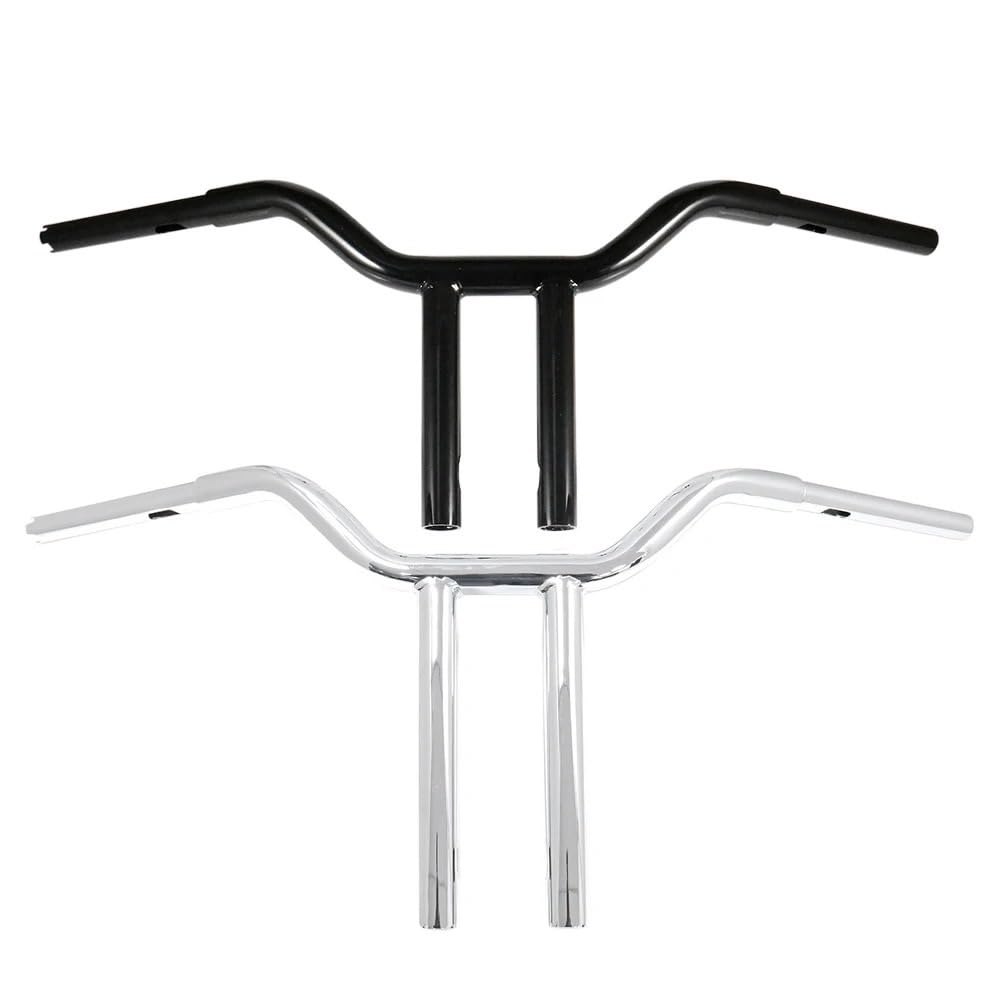 Części kierownicze motocykli Pasuje do Dyna pasuje do Road King Softail Retro kierownica motocykla 12 ''14'' Rise Pullback t-bary 1'' uchwyty(25mm Black 14inch)