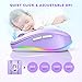 Wireless Mouse Jiggler - LED Wireless Mice with Build-in Mouse Mover, Rechargeable Moving Mouse for Laptop with Undetectable Random Movement Keeps Computers Awake - Purple