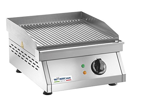 Fry Top Profesional 3000W Rayado Cm 40X50X20 Frt1R - Teknoline En Oferta Teknoline Frt1R Fry Top Parrilla Eléctrica