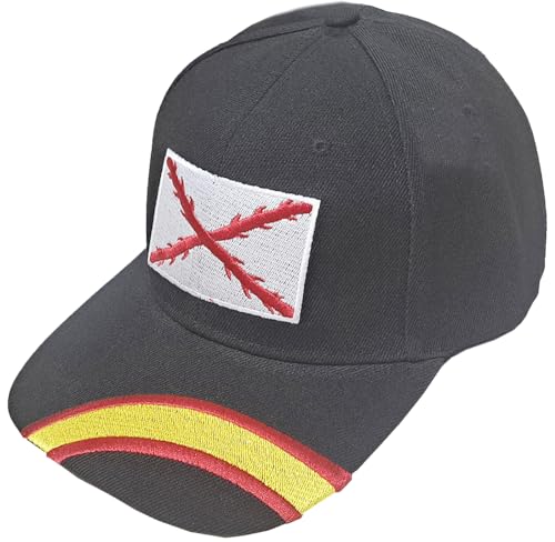 Tiendas LGP   Gorra Bordada Bandera de Borgoña, Talla única, con Presilla de adaptación, Color Negro