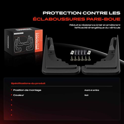Bavettes garde-boue Vito Bus W639 en polymère durable de remplacement