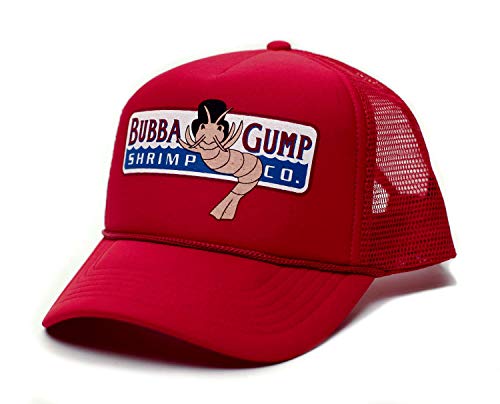 Bubba Gump Shrimp Co. Printed Unisex Adult Truckers Hat Cap Red Solid