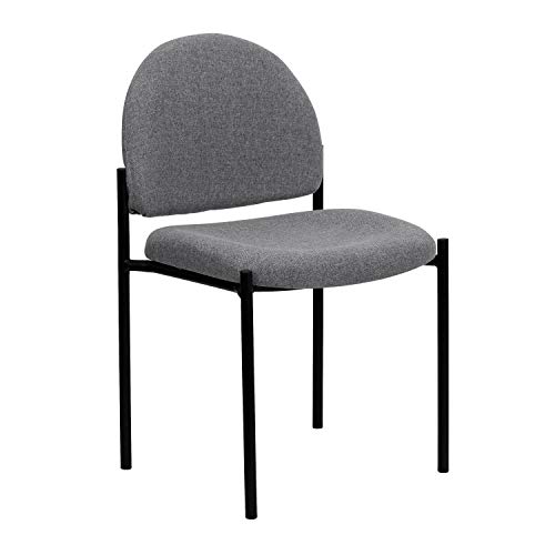 Image of Flash Furniture Tania Comfort Gray Fabric Stackable Steel Side Reception Chair