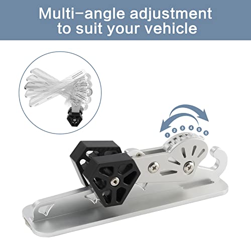 Leopauto Car Door Step, Foldable Car Door Latch Step Up Hook Pedal For Both Feet Support, Easy Reach To Car Roof For Car, Truck, Suv, Max Load 500 Lbs, Silver #TOP5