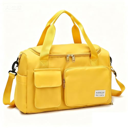 Image of Small Gym Bag for Women, Travel Duffle Bag Carry On Weekender Bag with Shoe Compartment