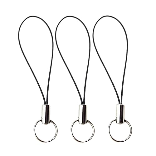 Generic KBGW3ES1151TR2E2ODHK10UJB 10 Pieces Lanyard Phone Ring Strap For Mobile Lariat Lanyard Cell Phone Split Ring Strap Sliver Tone Split Ring Cellphone Strap Charm Cords cover