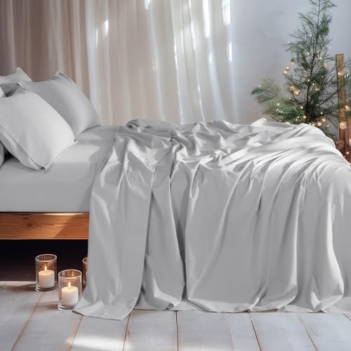 Image of LBRO2M 100% French Pure Linen Sheet Set 6Pcs, 16 inch Deep Pocket Queen Size
