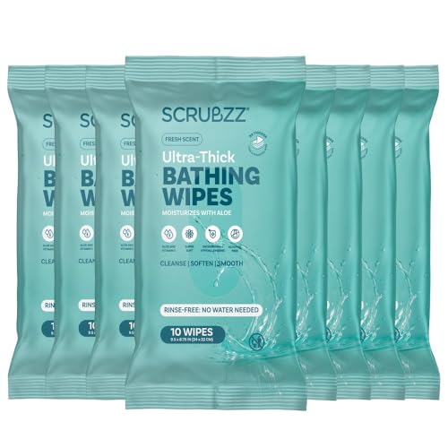 Extra Large Bath Wipes for Adults No Rinse - 80...