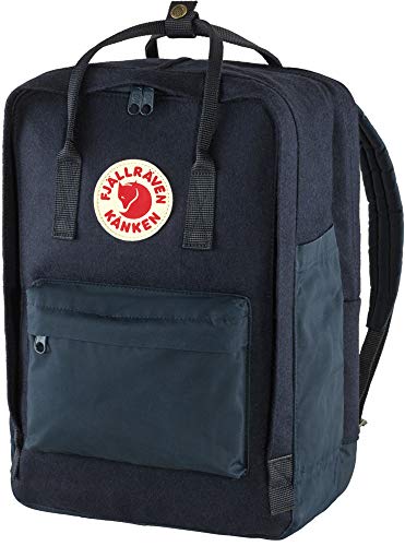 Kånken Re-Wool Laptop 15" Tagesrucksack, blau, Einheitsgröße