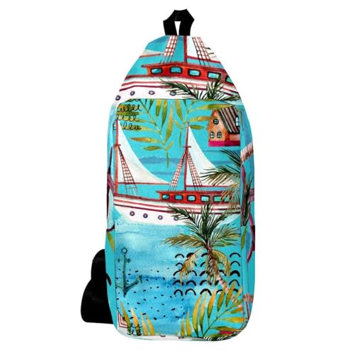 Sac à dos à bandoulière anti-encombrement compact multicolore