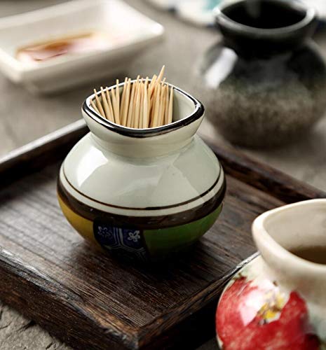 Japanse Stijl Keramiek Tandenstoker Houder Tandenstoker Dispenser C14