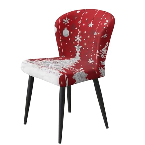 Image of Bar Stool Covers with Backs Christmas Tree Decor Height Mid Low Back Chair Protector Stain Resistant Bar Stool Chair Covers Counter Height Chair Covers Set of 2