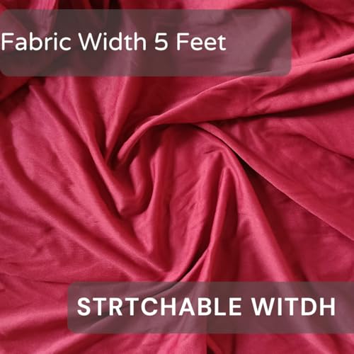 Image of Streetup India Lycra Fabric Aerial Swing /Yoga Hamock With 20 Feet Long Fabric With Carabiner and Ring (Maroon)