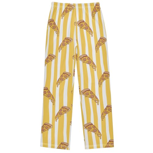 Boy's Pants Tasty Melted Pizza Jogger Pants Elastic Waist Long Bottoms Trousers with Pockets 6-14 Years