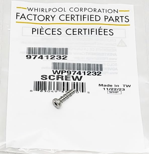 Miniatura 2 de WP9741232 Tornillo para panel de puerta de lavavajillas - Nuevo - 34" - OEM original - AM 5-1-2 - EA240623