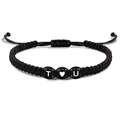 Initial Bracelets for Women Men's Bracelets Gifts for Girlfriend Boyfriend Letter Bracelets I Love You Gifts for Her Him Best Friend Birthday Gift Christmas Jewelry
