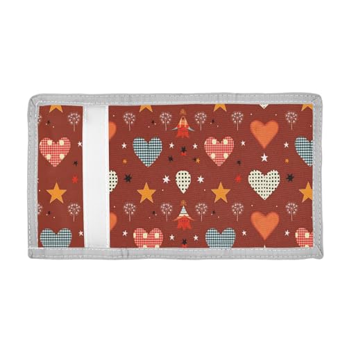 ALAZA Kids Wallets for Boys Girls Toddler Trifold Wallet Children Small Hearts Red Patch with Zipper Coin Pocket2