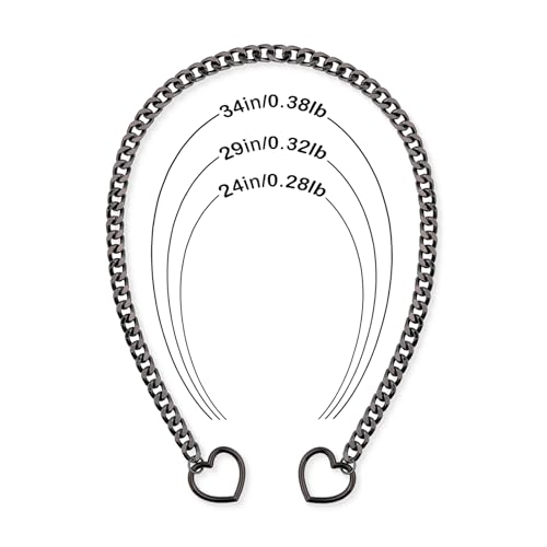 ADEMISHIA Heart O-Ring Slip Chain Halskette für Frauen, Handgemachter Punk Gothic Schmuck Verstellbare Lariat Y-Halskette