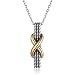 Produktbild Nofade Silver 925 Silber Sterling Stereo-Rechteck Quader Anhänger Halskette mit 18" Kette für Herren Damen