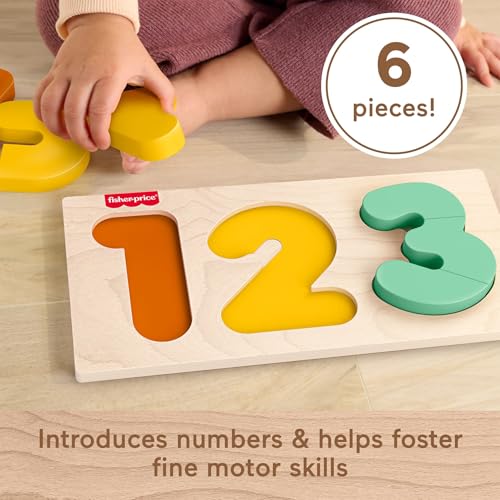 Fisher-Price Wood Montessori Learning Activity 1-2-3 Puzzle - image 3