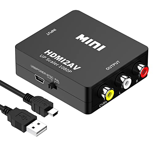 HDMI RCA 変換 HDMI to RCA 変換コンバーター HDMI to AV コンポジット hdmi to rca 変換コンバーター 1080P 音声出力可 USB給電 Xbox PS4 PS3 カーナビなど対応