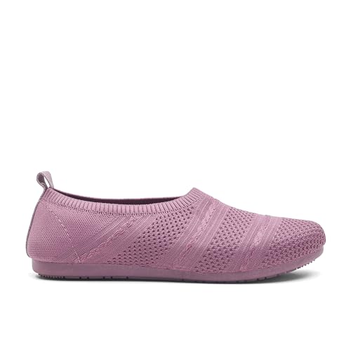 Image of ASIAN ZERI-02 Women's Knitted Slip-On Casual Shoes | Lightweight, Memory Foam, Flexible & Breathable Footwear for Walking, Travel & Casual Use
