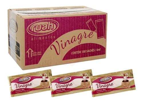 Vinagre De Álcool Sachê 4ml Ruah 180 Unidades