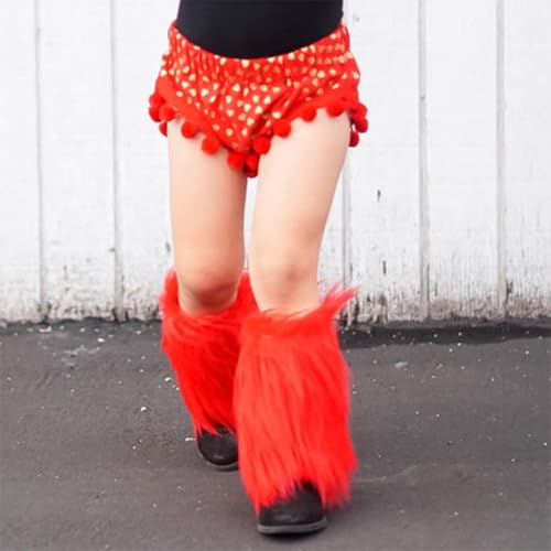 BILIKEYU Girls Fuzzy Boot Cuff Stacked Sock Sleeve Solid Color Stretch Dress Socks Cover for Birthday Wedding3