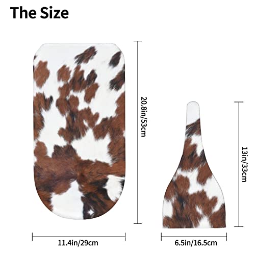 Brown Cow Print Baby Stuff New Born Swaddle Cowhide Baby Blanket Sleep Sack Soft Stretchy Transition Baby Swaddle Wrap Receiving Blankets With Beanie Hat Sets Gifts For 0-6 Month Boy Girl And Infant #TOP4