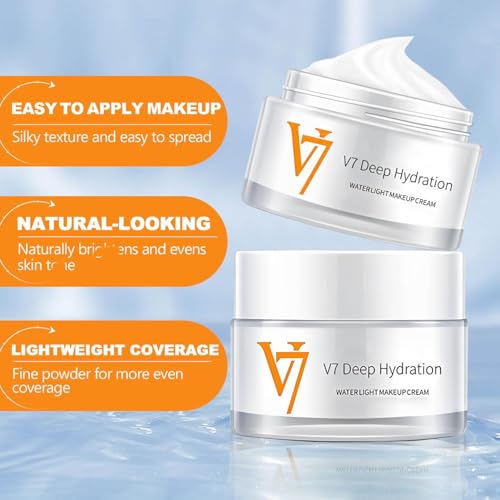 Rednow Moisturizing Cream,V7 Deep Hydration Waterlight Makeup Creams, V7 Korea Cream Face Moisturizer for All Skin Type,Natural Cream Young Skin Water(1 PC)