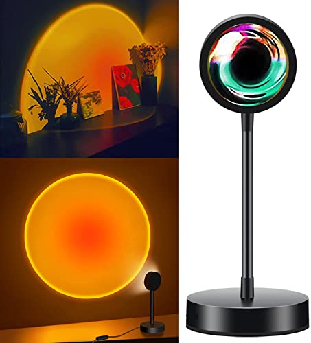 Image of PIVBY Sunset Projection Lamp, 360 Chill Vibe Dimmable LED Night Light for Kids/Office Ambiance Decor