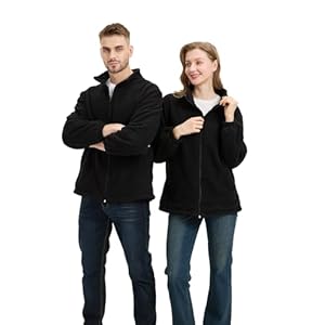TOUVE Full Zippée Fleece Jacket Veste Polaire, Veste Polaire pour Homme Entièrement Zippée est Conçue pour L'automne, L'hiver et le Printemps Froid