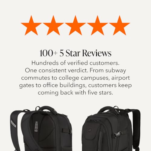 SwissGear Travel Tech Pro Laptop Backpack – Fits Laptops up to 16” – ScanSmart TSA-Friendly Backpack with Multiple Organizer Pockets – Black - image 8