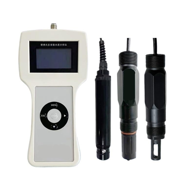Analizzatore Portatile multiparametrico della qualità dell'Acqua, Tester DO PH Salinità cod TSS 12 in 1 con sonda DO Ottica da 5 m e LCD da 2,8 Pollici