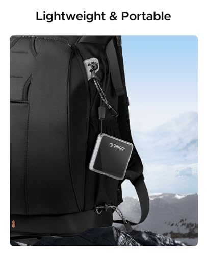 Image of ORICO Magnetic M.2 NVMe 2230 SSD Enclosure Compatible with Magsafe for iPhone 15 Pro Max ProRes, 10Gbps USB C 3.2 Gen2 Type-C to NVMe Reader with Protective Case¢Lanyard - AP30 Black