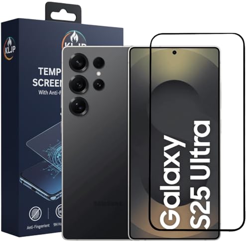 Image of Military-Grade Gorilla Tempered Glass For Samsung S25 Ultra With Installation Kit | Edge to Edge Coverage | Black