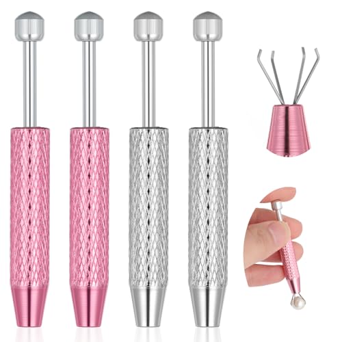 BOHUZ 4 Stück Piercing Ball Greifer Piercing Kugel Aufdreher Piercing Kugel Zange Juwelier Aufnehmwerkzeug Edelsteine Catcher für Diamanten Uhren Brillen