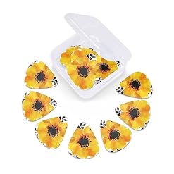 Lot de 12 médiators tendance et durables en forme de fleur jaune dans une boîte pour ukulélé guitare électrique basse - Les Beatles, Paul McCartney, John Lennon, RIngo Starr, George Harrison Lot de 12 médiators tendance et durables en forme de fleur jaune dans une boîte pour ukulélé guitare électrique basse – Image 6