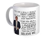 LAWYER Funny Trump : Gift Mug Great LAWYER Birthday Christmas Jobs - White