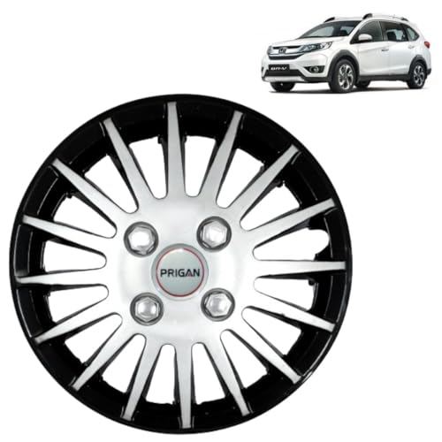 Image of PRIGAN BRV Black Silver Wheel Cover 16 inch for BRV (Set of 4 Pcs) (Press Fitting) Model- Camry DC 16