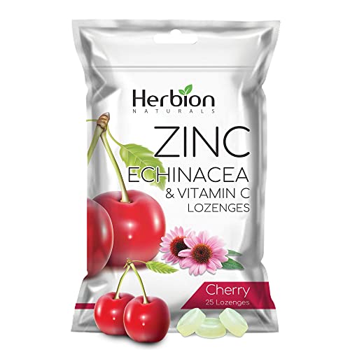 HERBION Naturals Zinc, Echinacea & Vitamin C Lozenges 25 CT, Dietary Supplement for Adults &...