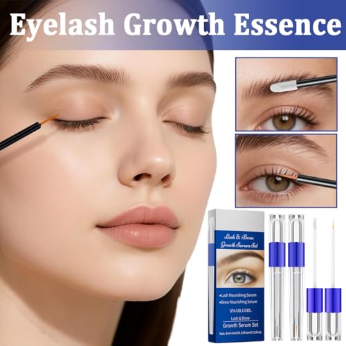 Teegxddy Sérum Crece Pestañas Serum PestañAs Suero Potenciador De PestañAs Y Cejas SéRum Crece PestañAs Voluminizador,Crea PestañAs Largas,Gruesas y Hermosas,Llenas y Gruesas（2in1） - imagen 6