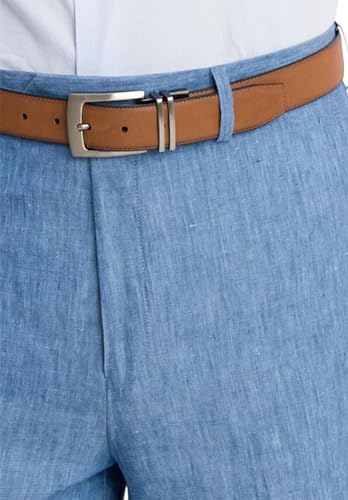 Men's Cotton Linen Dress Pant Slim Fit Lightweight Flat Front Regular Straight Trousers for Office Wedding2