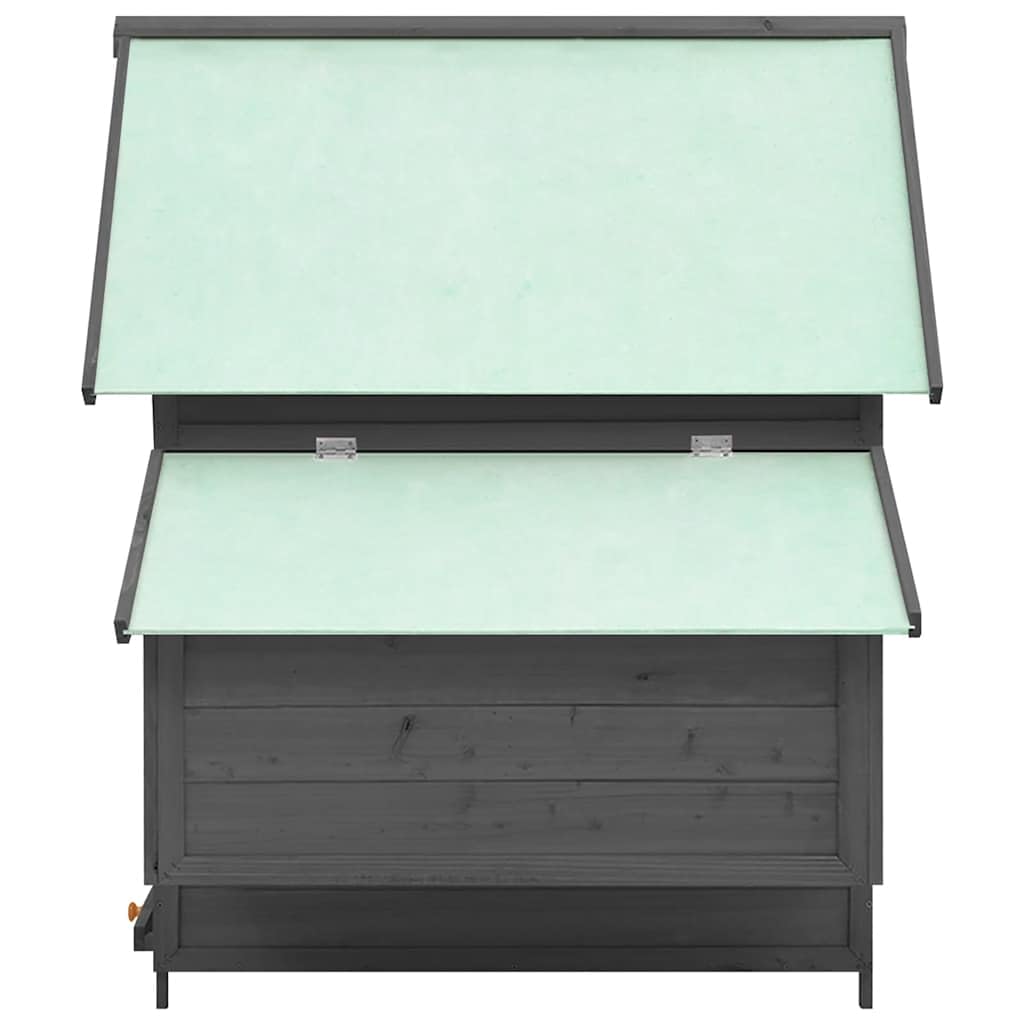 Gallinero de madera con 2 cajas nido, gallinero, gallinero, gallinero, gallinero, gallinero, gallinero, gallinero de madera de abeto con bandeja de suelo, gris y blanco, 150 x 96 x 110
