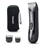 depilacion intima masculina madrid  KENSEN Depiladora Corporal Hombre con LED, Afeitadora Corporal Masculina Recargable, Afeitadora Eléctrica Hombre, Recortadora Impermeable en Seco / Húmedo para Bola e Ingle