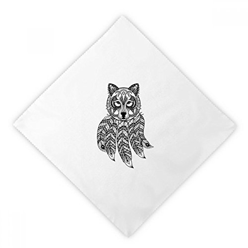 Servilletas reutilizables para bebé lavables de tela blanca con dibujo de mapache 2